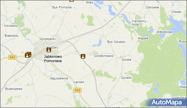 mapa Gorzechówko, Gorzechówko na mapie Targeo