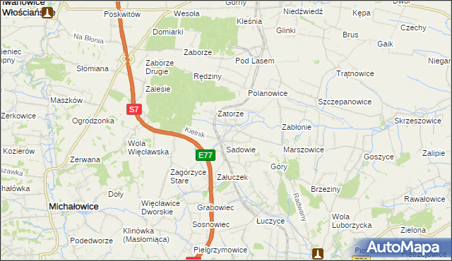 mapa Goszcza, Goszcza na mapie Targeo
