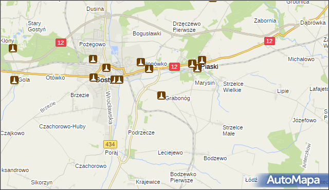 mapa Grabonóg, Grabonóg na mapie Targeo