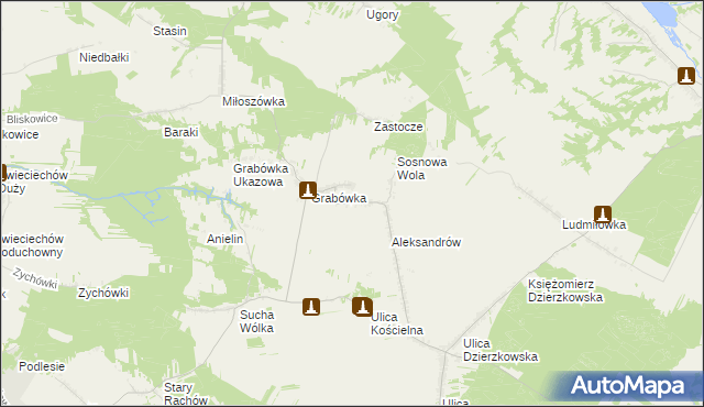 mapa Grabówka-Kolonia, Grabówka-Kolonia na mapie Targeo