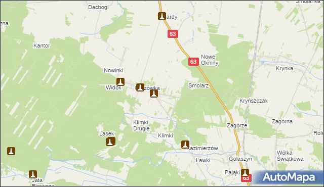 mapa Gręzówka-Kolonia, Gręzówka-Kolonia na mapie Targeo