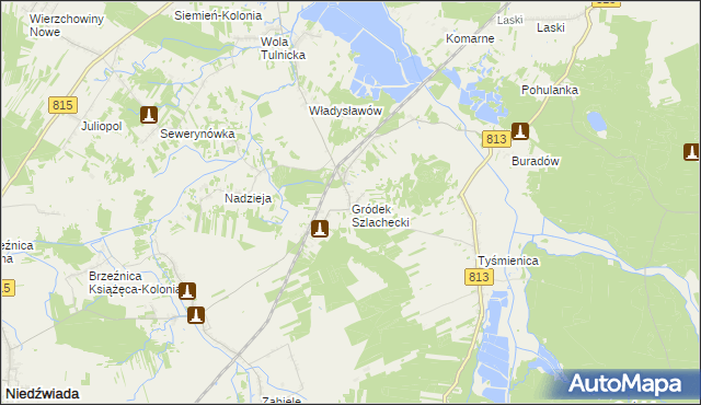 mapa Gródek Szlachecki, Gródek Szlachecki na mapie Targeo