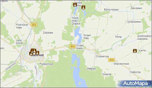 mapa Grójec Wielki gmina Siedlec, Grójec Wielki gmina Siedlec na mapie Targeo