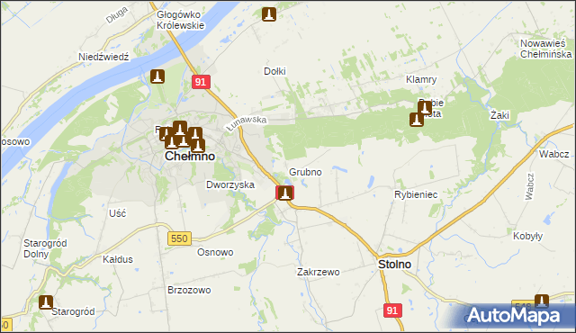 mapa Grubno, Grubno na mapie Targeo