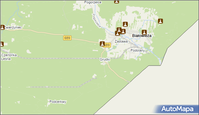 mapa Grudki, Grudki na mapie Targeo