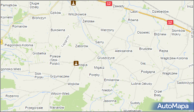 mapa Gruszczyce, Gruszczyce na mapie Targeo