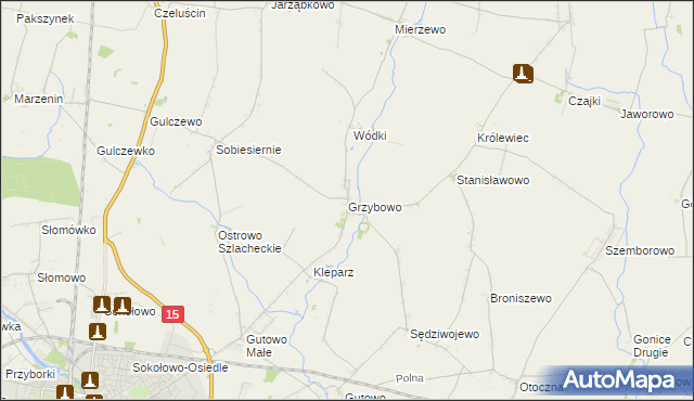 mapa Grzybowo gmina Września, Grzybowo gmina Września na mapie Targeo