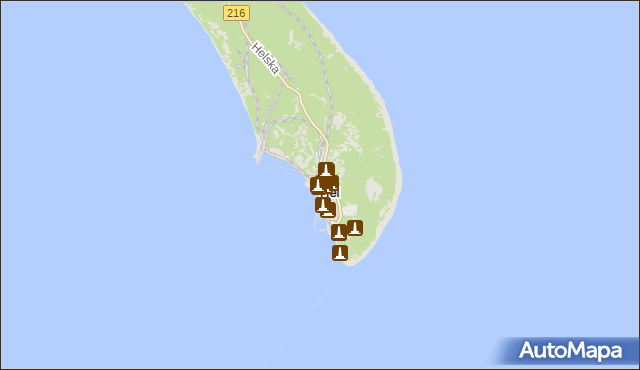 mapa Hel, Hel na mapie Targeo
