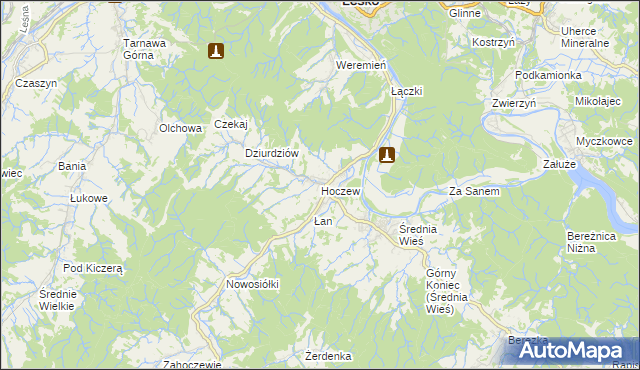 mapa Hoczew, Hoczew na mapie Targeo