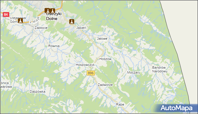 mapa Hoszów, Hoszów na mapie Targeo