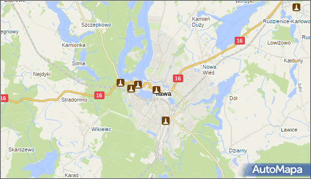 mapa Iława, Iława na mapie Targeo