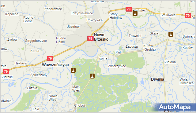 mapa Ispina, Ispina na mapie Targeo