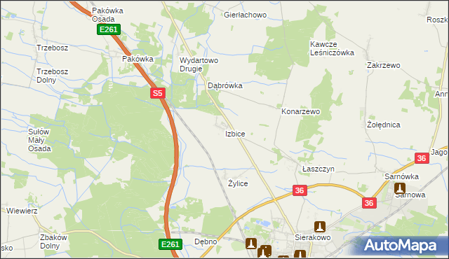 mapa Izbice, Izbice na mapie Targeo