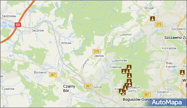 mapa Jabłów, Jabłów na mapie Targeo