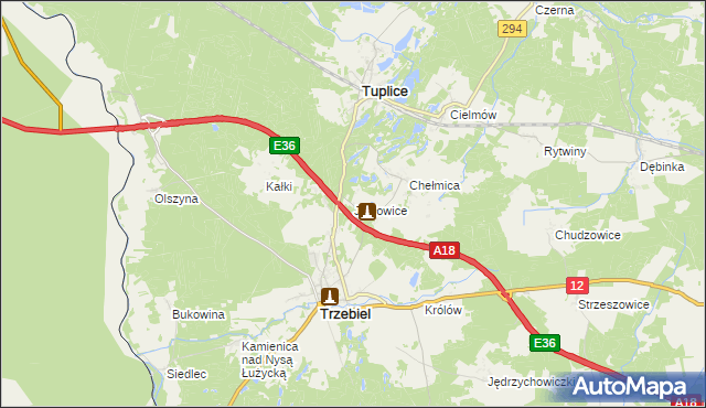 mapa Jagłowice, Jagłowice na mapie Targeo