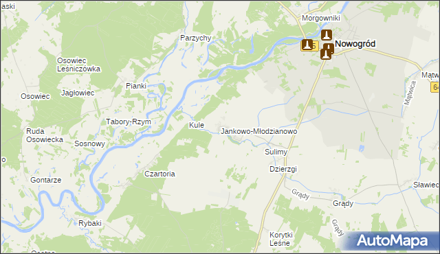 mapa Jankowo-Młodzianowo, Jankowo-Młodzianowo na mapie Targeo