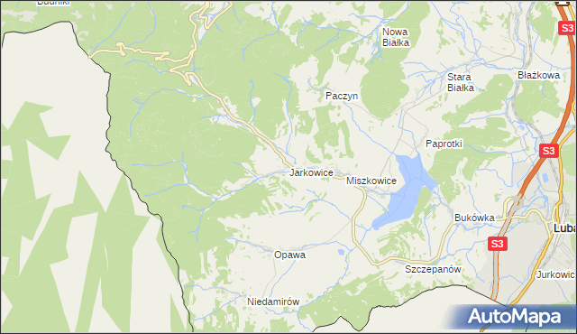 mapa Jarkowice, Jarkowice na mapie Targeo