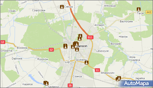 mapa Jarocin, Jarocin na mapie Targeo