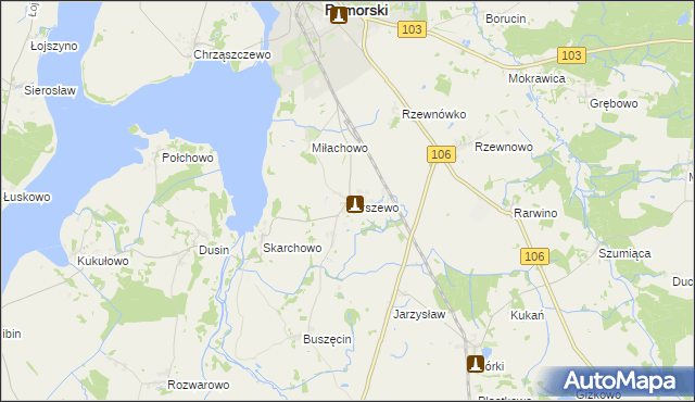 mapa Jarszewo, Jarszewo na mapie Targeo