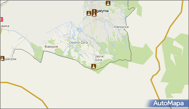 mapa Jasna Góra gmina Bogatynia, Jasna Góra gmina Bogatynia na mapie Targeo