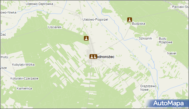 mapa Jednorożec, Jednorożec na mapie Targeo