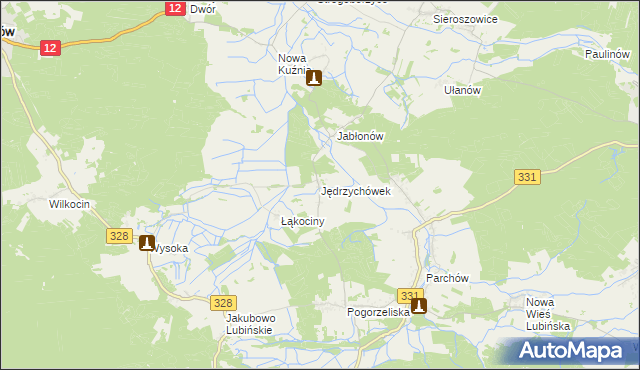 mapa Jędrzychówek, Jędrzychówek na mapie Targeo
