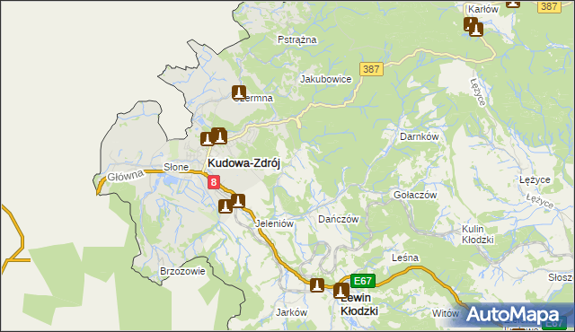 mapa Jerzykowice Wielkie, Jerzykowice Wielkie na mapie Targeo