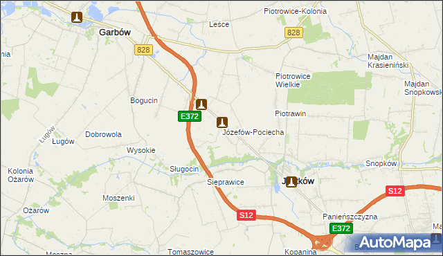 mapa Józefów-Pociecha, Józefów-Pociecha na mapie Targeo