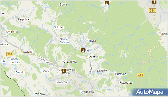 mapa Jugów, Jugów na mapie Targeo