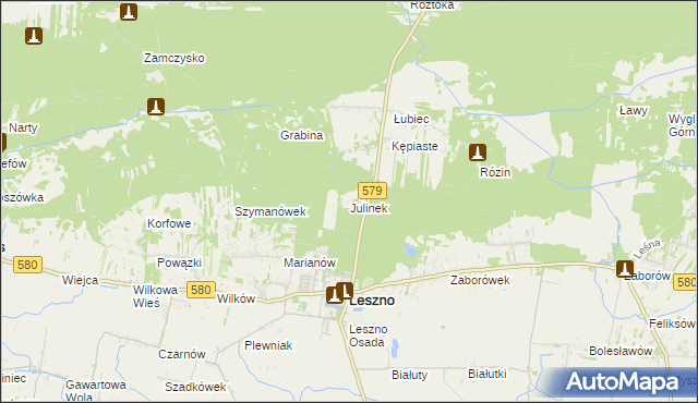 mapa Julinek, Julinek na mapie Targeo