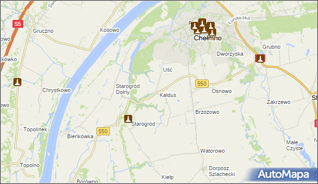 mapa Kałdus, Kałdus na mapie Targeo
