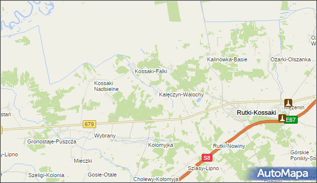 mapa Kałęczyn-Walochy, Kałęczyn-Walochy na mapie Targeo