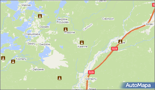 mapa Kalenne, Kalenne na mapie Targeo