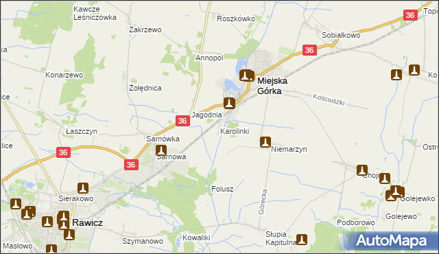 mapa Karolinki, Karolinki na mapie Targeo