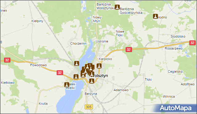 mapa Karpicko, Karpicko na mapie Targeo