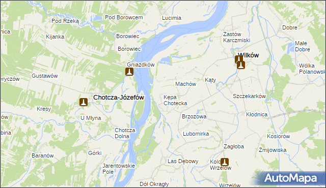 mapa Kępa Chotecka, Kępa Chotecka na mapie Targeo