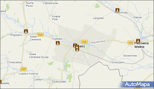 mapa Kietrz, Kietrz na mapie Targeo