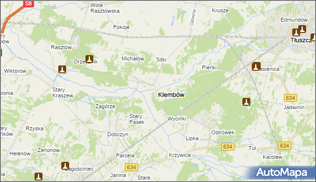 mapa Klembów, Klembów na mapie Targeo