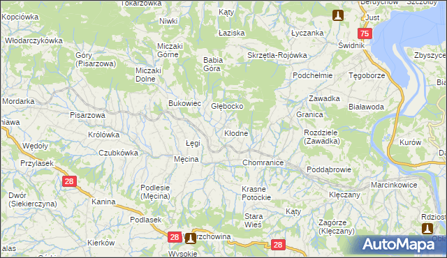 mapa Kłodne, Kłodne na mapie Targeo