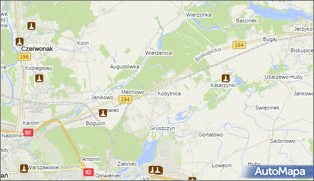 mapa Kobylnica gmina Swarzędz, Kobylnica gmina Swarzędz na mapie Targeo