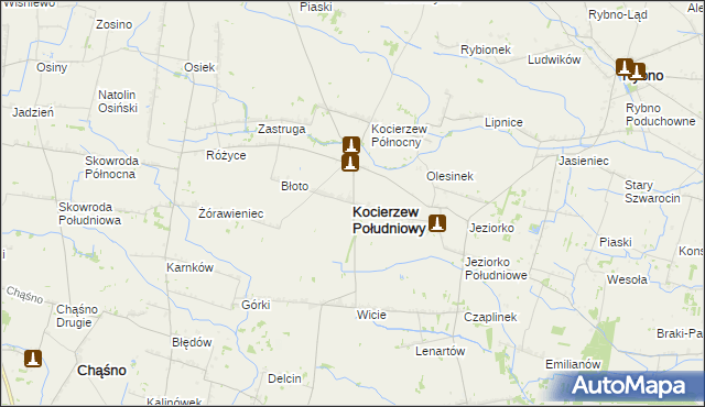 mapa Kocierzew Południowy, Kocierzew Południowy na mapie Targeo