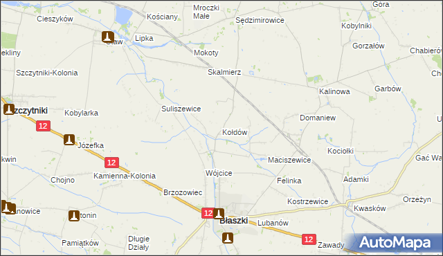 mapa Kołdów, Kołdów na mapie Targeo