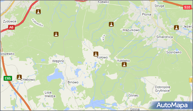 mapa Kołowo, Kołowo na mapie Targeo