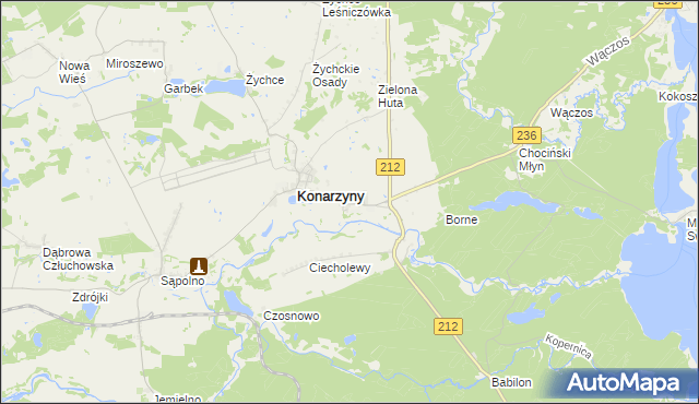 mapa Konarzynki, Konarzynki na mapie Targeo