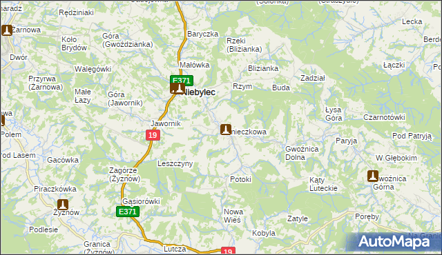 mapa Konieczkowa, Konieczkowa na mapie Targeo