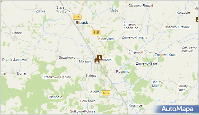 mapa Konopki gmina Stupsk, Konopki gmina Stupsk na mapie Targeo