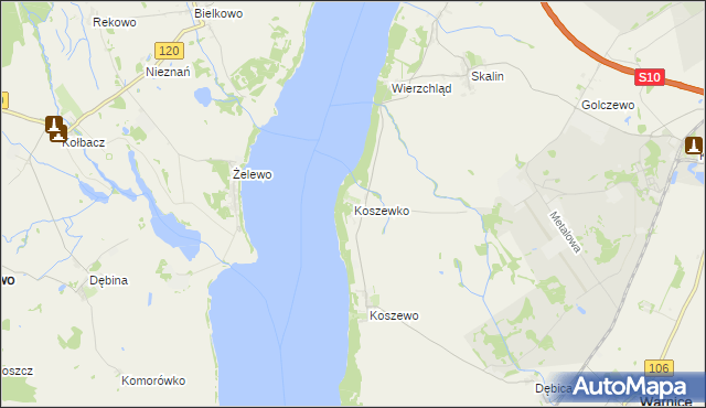 mapa Koszewko, Koszewko na mapie Targeo