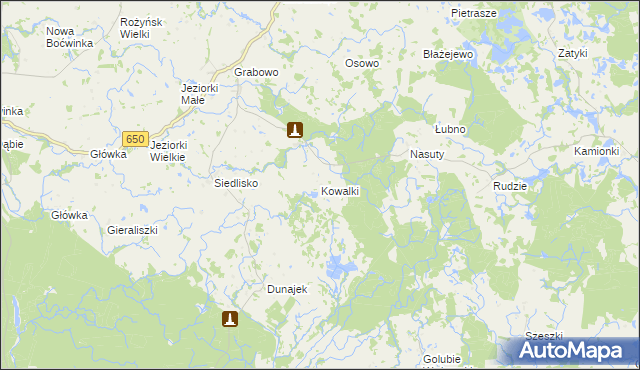 mapa Kowalki gmina Gołdap, Kowalki gmina Gołdap na mapie Targeo