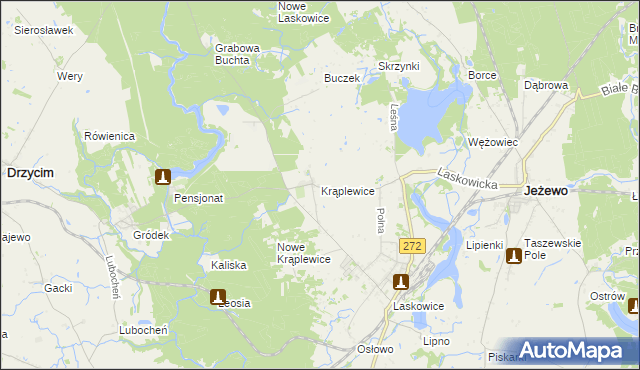 mapa Krąplewice, Krąplewice na mapie Targeo