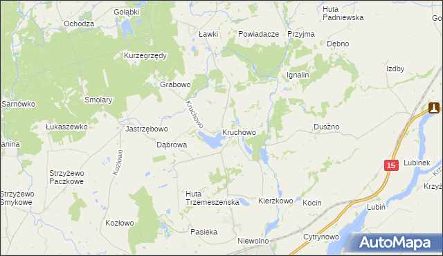 mapa Kruchowo, Kruchowo na mapie Targeo